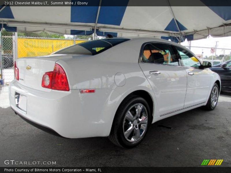 Summit White / Ebony 2012 Chevrolet Malibu LT