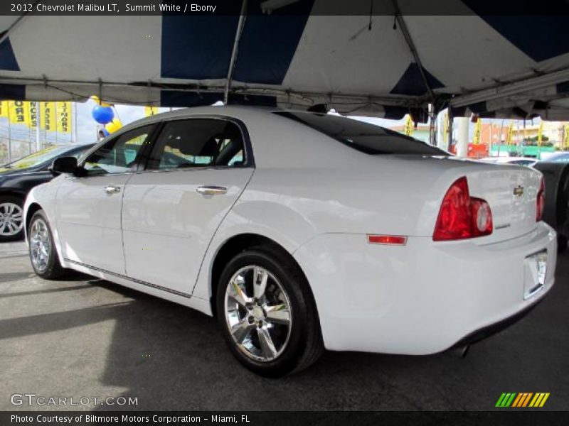 Summit White / Ebony 2012 Chevrolet Malibu LT