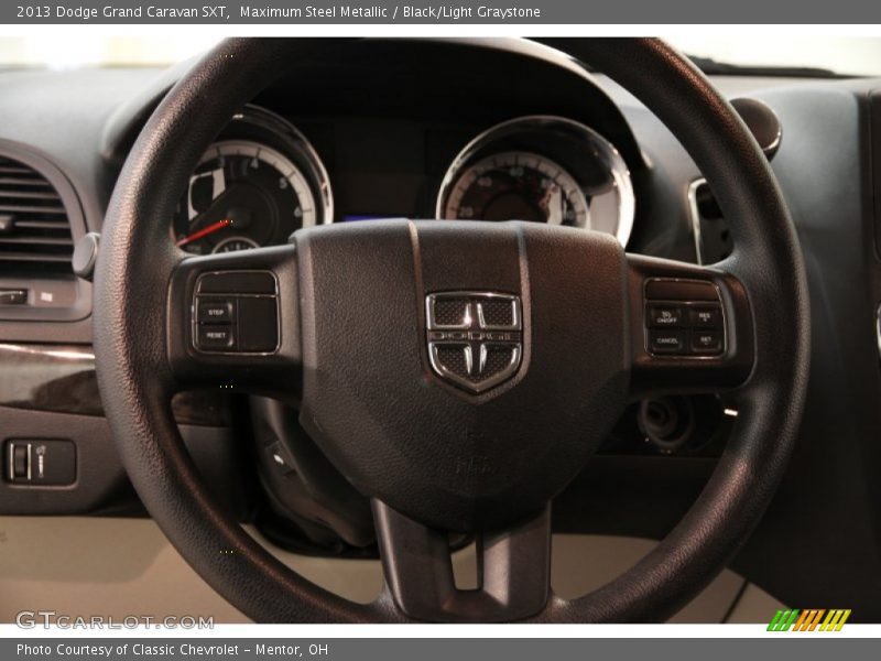 Maximum Steel Metallic / Black/Light Graystone 2013 Dodge Grand Caravan SXT