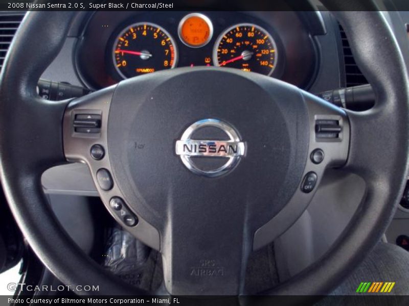 Super Black / Charcoal/Steel 2008 Nissan Sentra 2.0 S