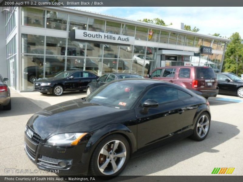 Brilliant Black / Black 2008 Audi TT 3.2 quattro Coupe