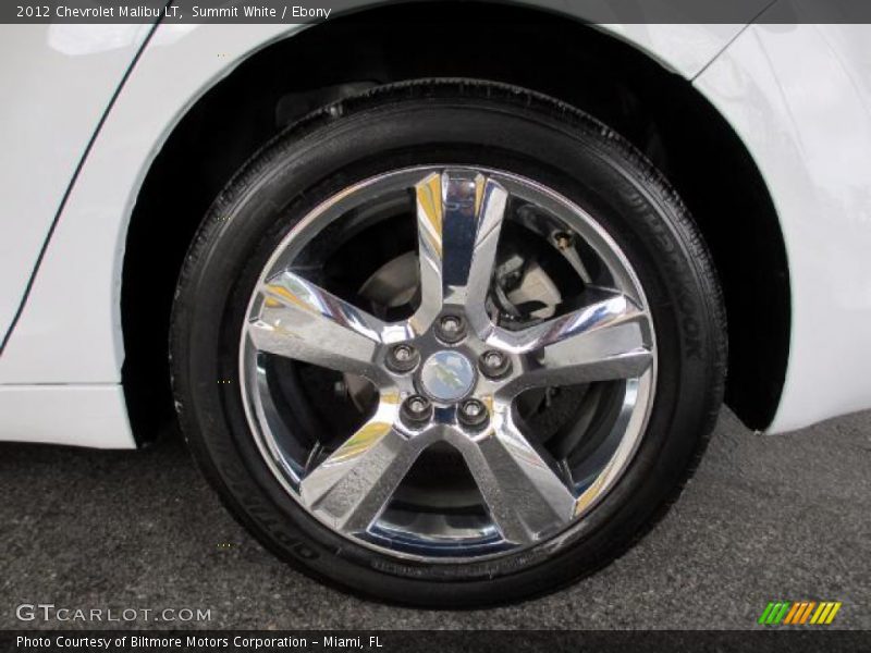 Summit White / Ebony 2012 Chevrolet Malibu LT
