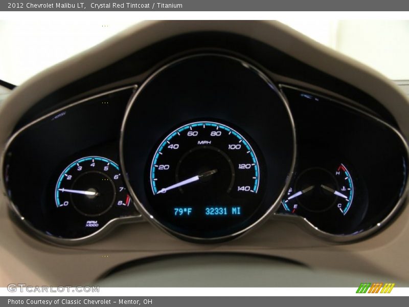 Crystal Red Tintcoat / Titanium 2012 Chevrolet Malibu LT
