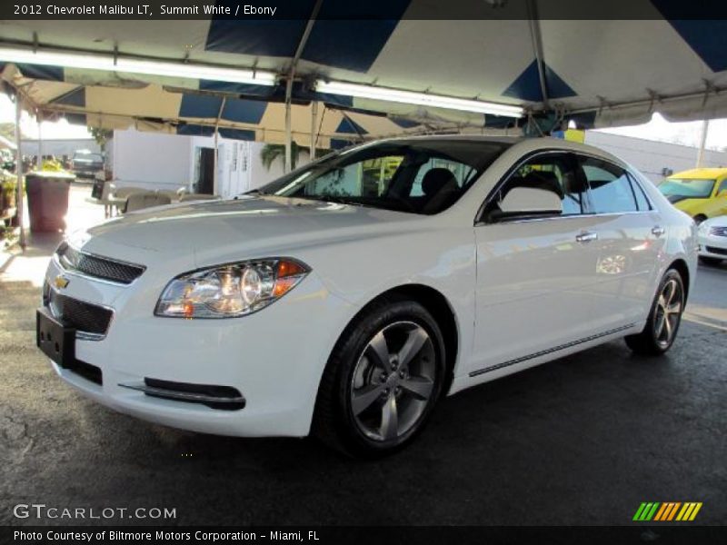 Summit White / Ebony 2012 Chevrolet Malibu LT