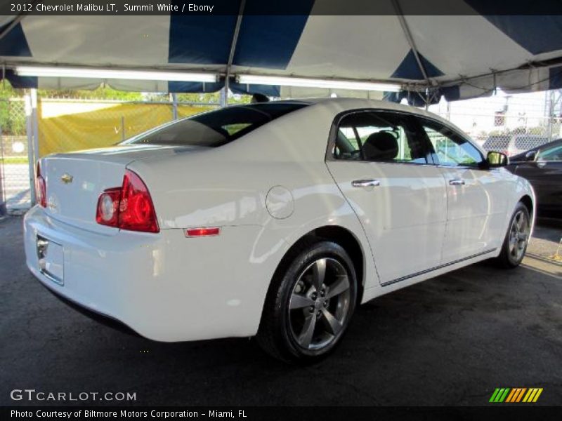 Summit White / Ebony 2012 Chevrolet Malibu LT