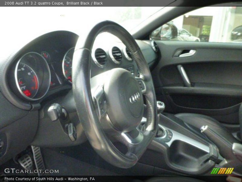 Brilliant Black / Black 2008 Audi TT 3.2 quattro Coupe