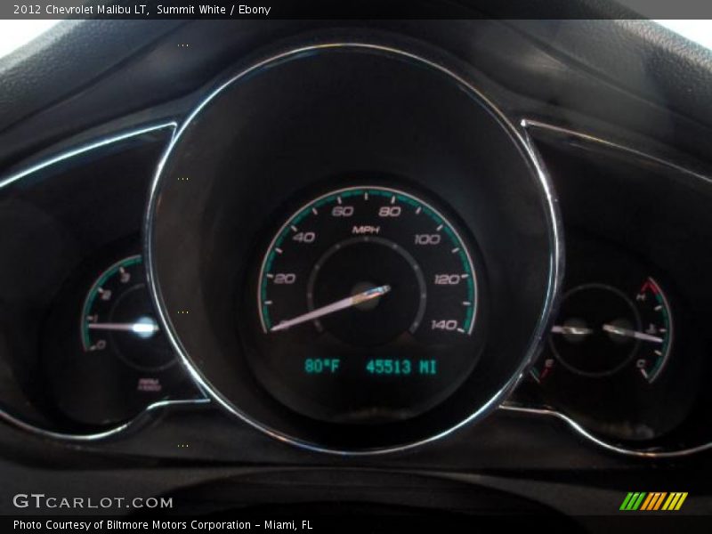 Summit White / Ebony 2012 Chevrolet Malibu LT