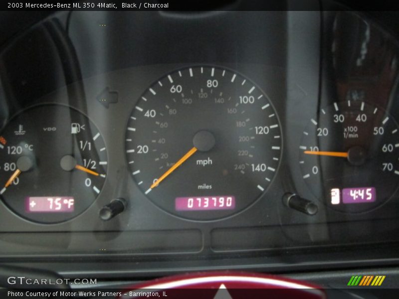 Black / Charcoal 2003 Mercedes-Benz ML 350 4Matic