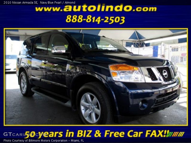 Navy Blue Pearl / Almond 2010 Nissan Armada SE