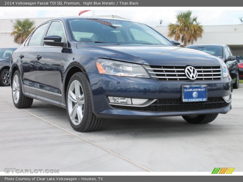 Night Blue Metallic / Titan Black 2014 Volkswagen Passat TDI SEL Premium