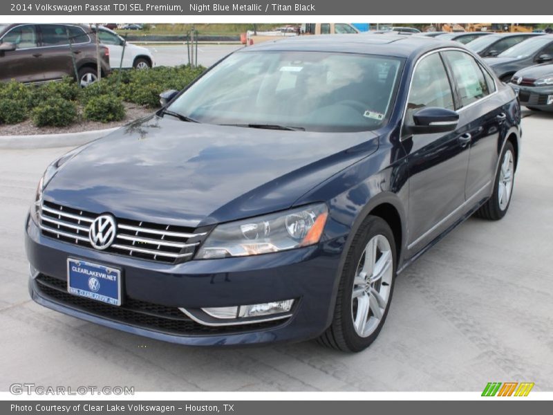 Night Blue Metallic / Titan Black 2014 Volkswagen Passat TDI SEL Premium