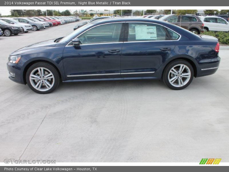 Night Blue Metallic / Titan Black 2014 Volkswagen Passat TDI SEL Premium