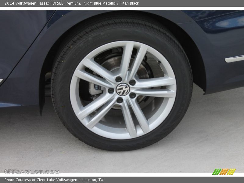 Night Blue Metallic / Titan Black 2014 Volkswagen Passat TDI SEL Premium
