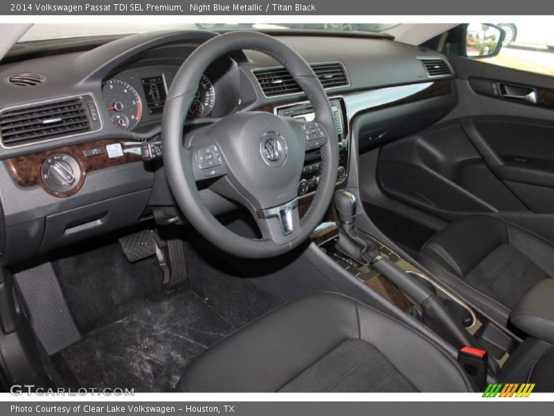 Night Blue Metallic / Titan Black 2014 Volkswagen Passat TDI SEL Premium