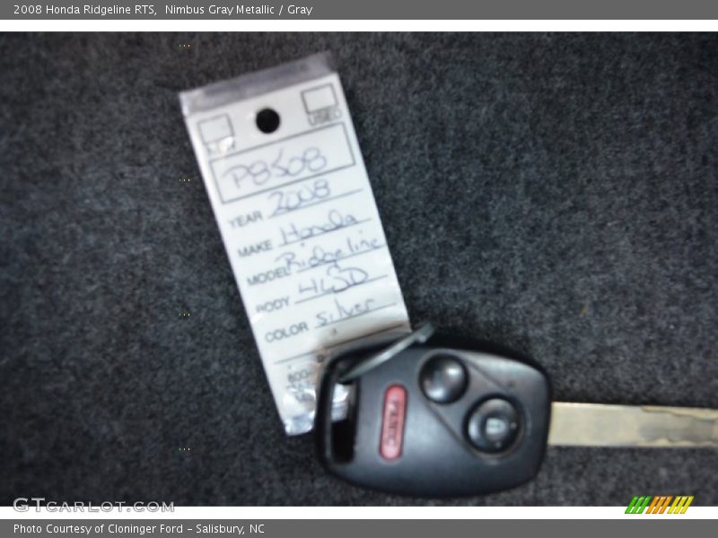 Nimbus Gray Metallic / Gray 2008 Honda Ridgeline RTS