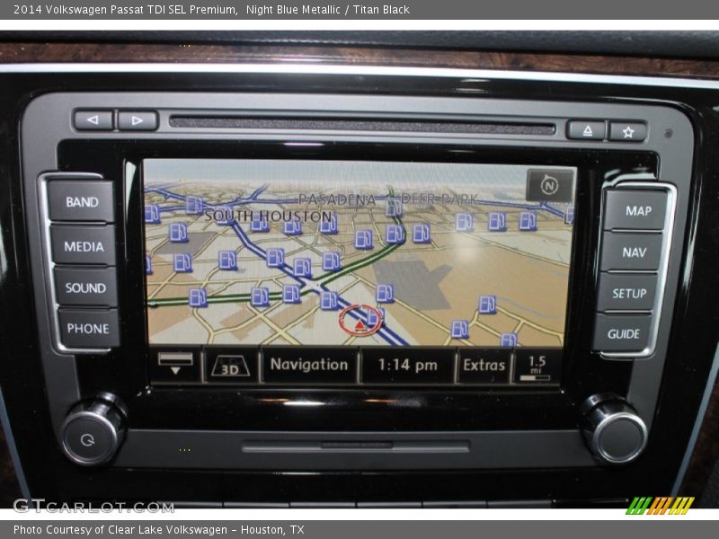 Night Blue Metallic / Titan Black 2014 Volkswagen Passat TDI SEL Premium