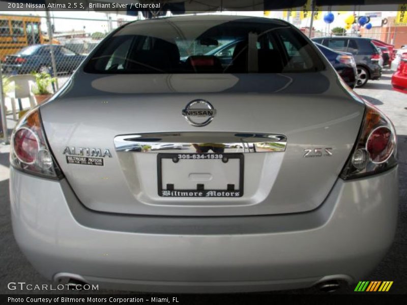 Brilliant Silver / Charcoal 2012 Nissan Altima 2.5 S