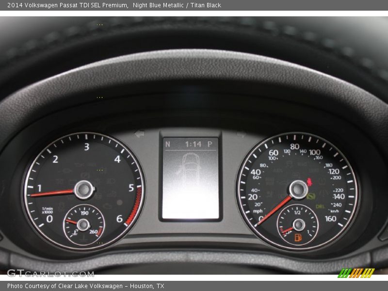 Night Blue Metallic / Titan Black 2014 Volkswagen Passat TDI SEL Premium