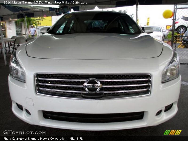 Winter Frost White / Caffe Latte 2010 Nissan Maxima 3.5 SV