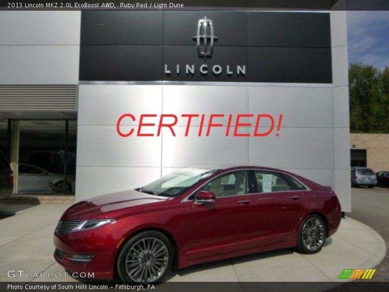 Ruby Red / Light Dune 2013 Lincoln MKZ 2.0L EcoBoost AWD