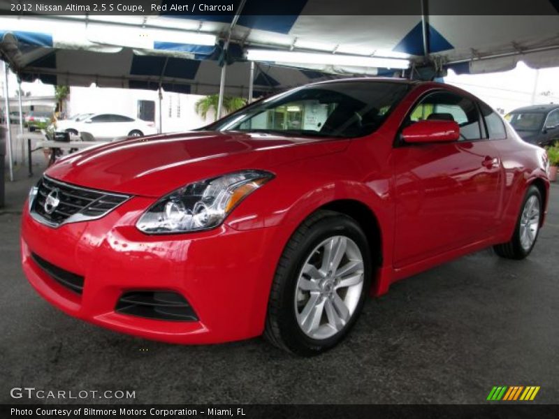 Red Alert / Charcoal 2012 Nissan Altima 2.5 S Coupe