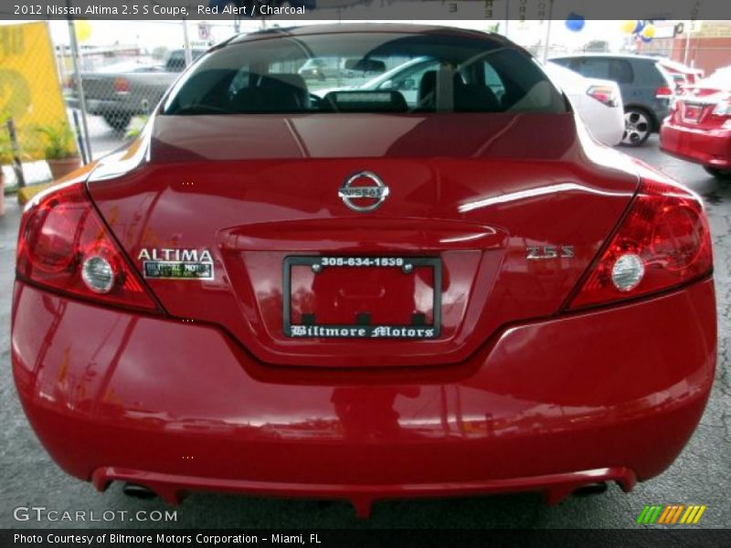 Red Alert / Charcoal 2012 Nissan Altima 2.5 S Coupe