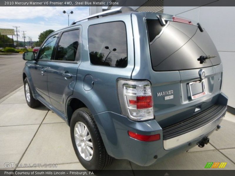 Steel Blue Metallic / Stone 2010 Mercury Mariner V6 Premier 4WD