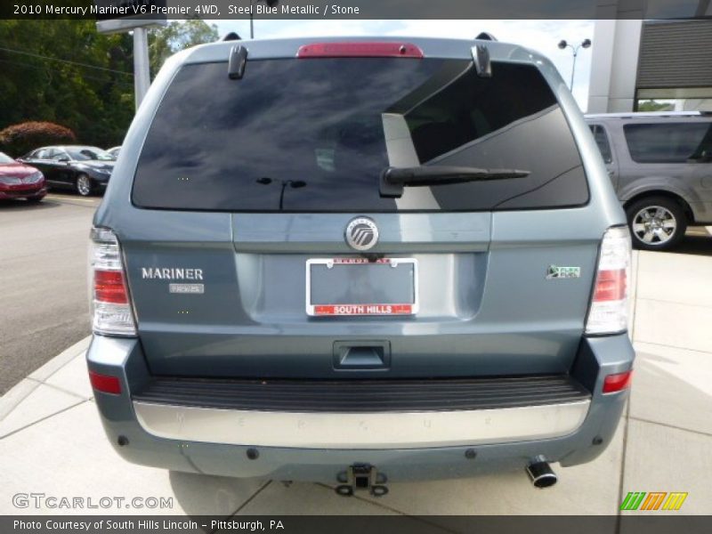 Steel Blue Metallic / Stone 2010 Mercury Mariner V6 Premier 4WD