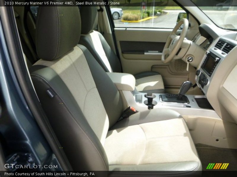 Steel Blue Metallic / Stone 2010 Mercury Mariner V6 Premier 4WD