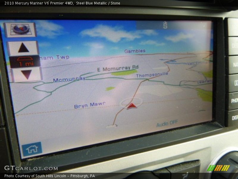 Steel Blue Metallic / Stone 2010 Mercury Mariner V6 Premier 4WD