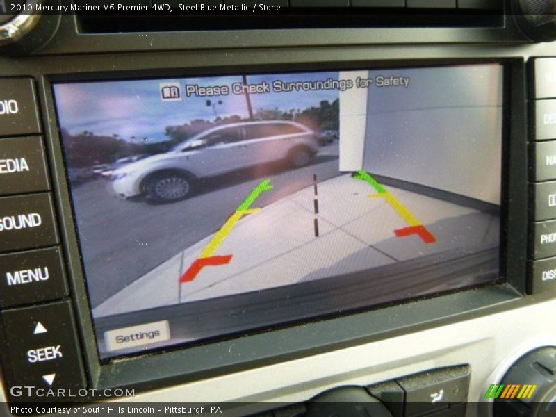 Steel Blue Metallic / Stone 2010 Mercury Mariner V6 Premier 4WD