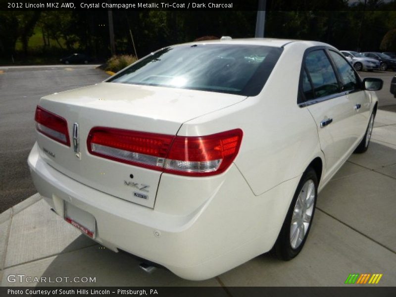 Crystal Champagne Metallic Tri-Coat / Dark Charcoal 2012 Lincoln MKZ AWD
