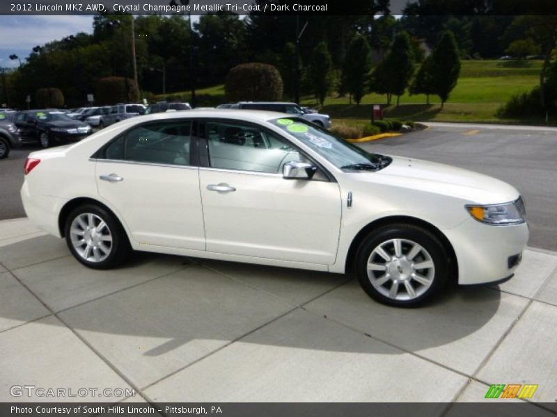 Crystal Champagne Metallic Tri-Coat / Dark Charcoal 2012 Lincoln MKZ AWD