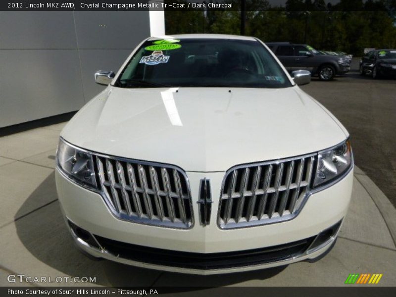 Crystal Champagne Metallic Tri-Coat / Dark Charcoal 2012 Lincoln MKZ AWD