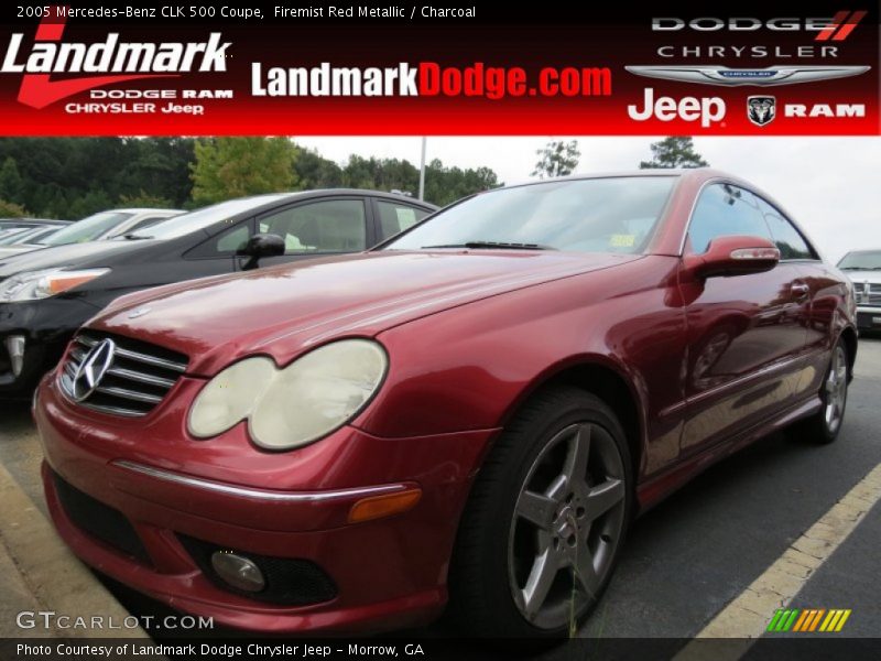 Firemist Red Metallic / Charcoal 2005 Mercedes-Benz CLK 500 Coupe