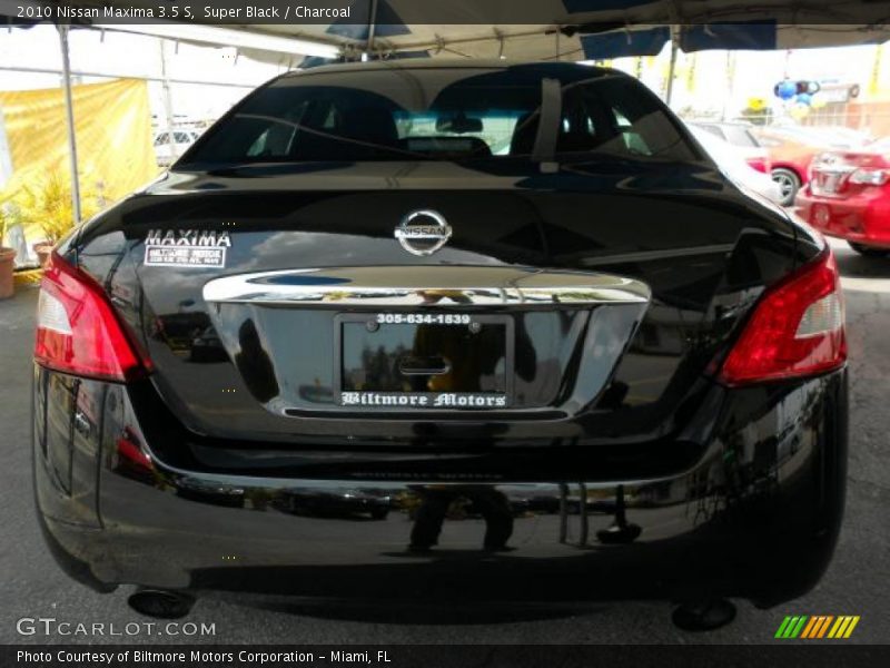 Super Black / Charcoal 2010 Nissan Maxima 3.5 S