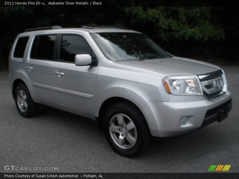 Alabaster Silver Metallic / Black 2011 Honda Pilot EX-L