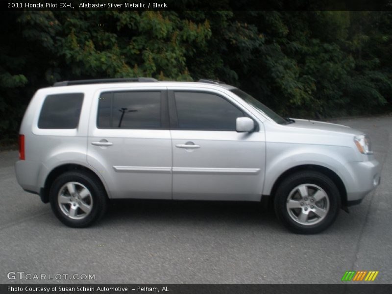 Alabaster Silver Metallic / Black 2011 Honda Pilot EX-L