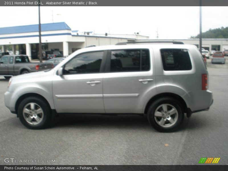 Alabaster Silver Metallic / Black 2011 Honda Pilot EX-L