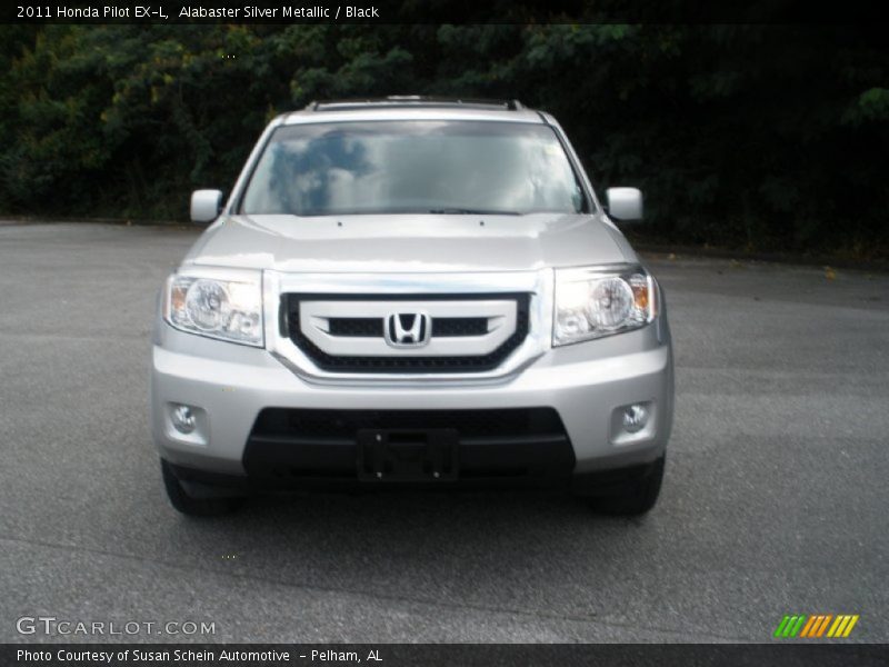 Alabaster Silver Metallic / Black 2011 Honda Pilot EX-L