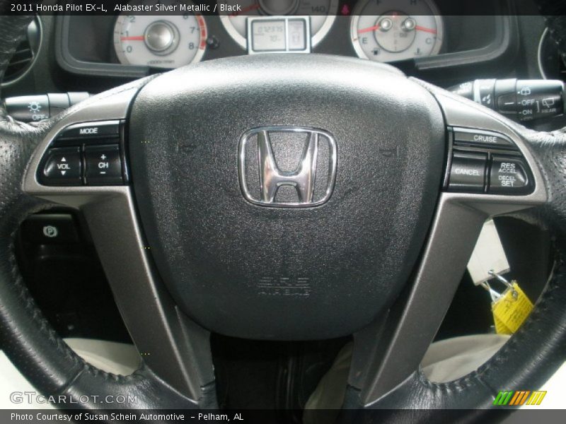 Alabaster Silver Metallic / Black 2011 Honda Pilot EX-L