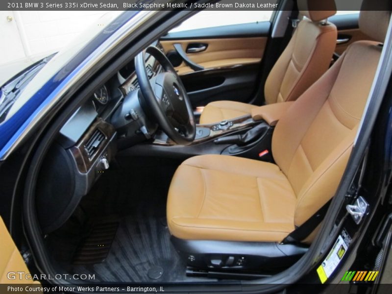 Black Sapphire Metallic / Saddle Brown Dakota Leather 2011 BMW 3 Series 335i xDrive Sedan