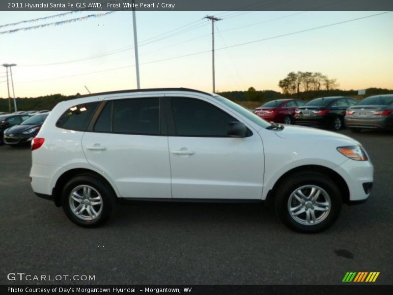 Frost White Pearl / Gray 2011 Hyundai Santa Fe GLS AWD