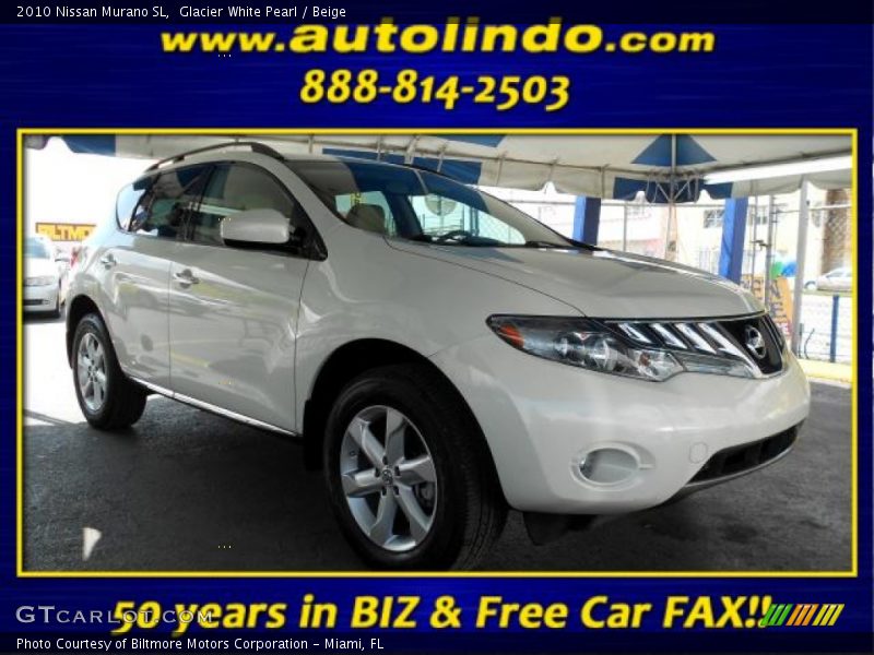 Glacier White Pearl / Beige 2010 Nissan Murano SL