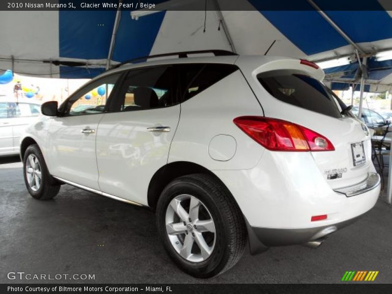 Glacier White Pearl / Beige 2010 Nissan Murano SL