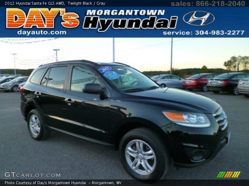 Twilight Black / Gray 2012 Hyundai Santa Fe GLS AWD