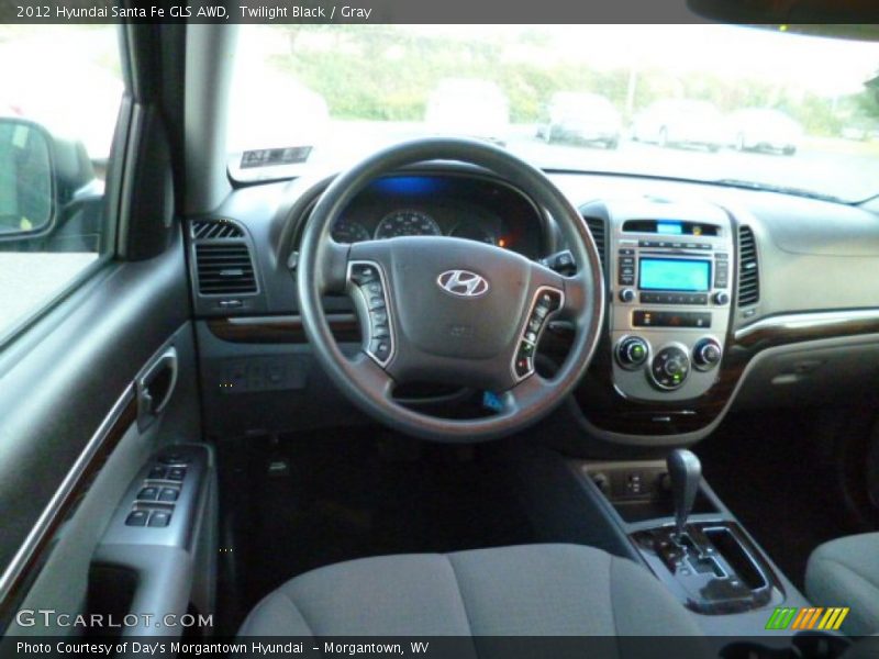 Twilight Black / Gray 2012 Hyundai Santa Fe GLS AWD