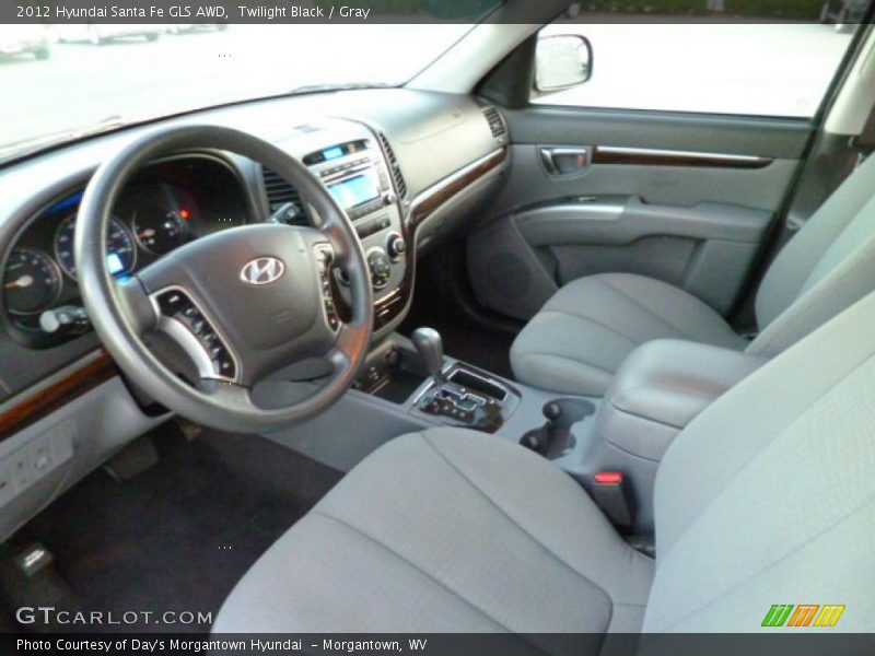 Twilight Black / Gray 2012 Hyundai Santa Fe GLS AWD