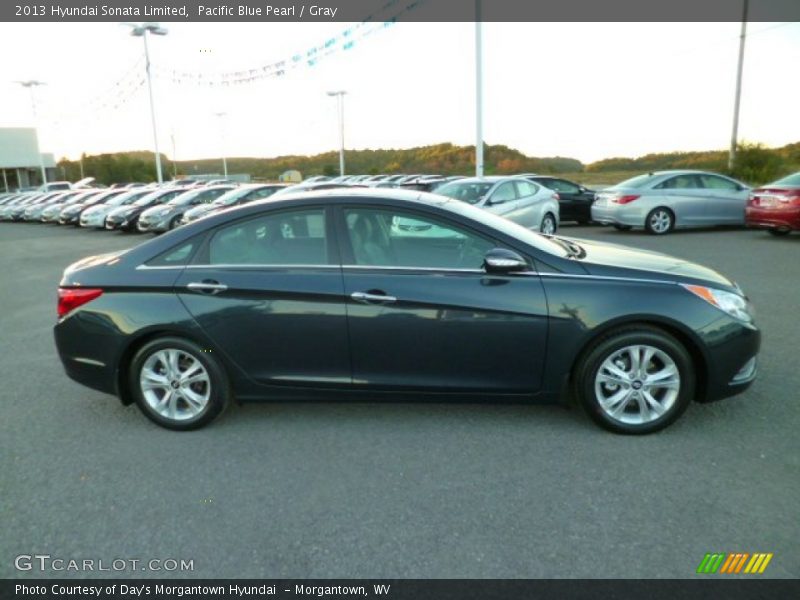 Pacific Blue Pearl / Gray 2013 Hyundai Sonata Limited