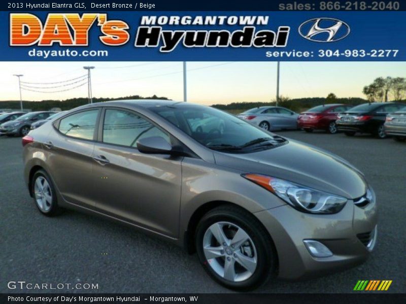 Desert Bronze / Beige 2013 Hyundai Elantra GLS